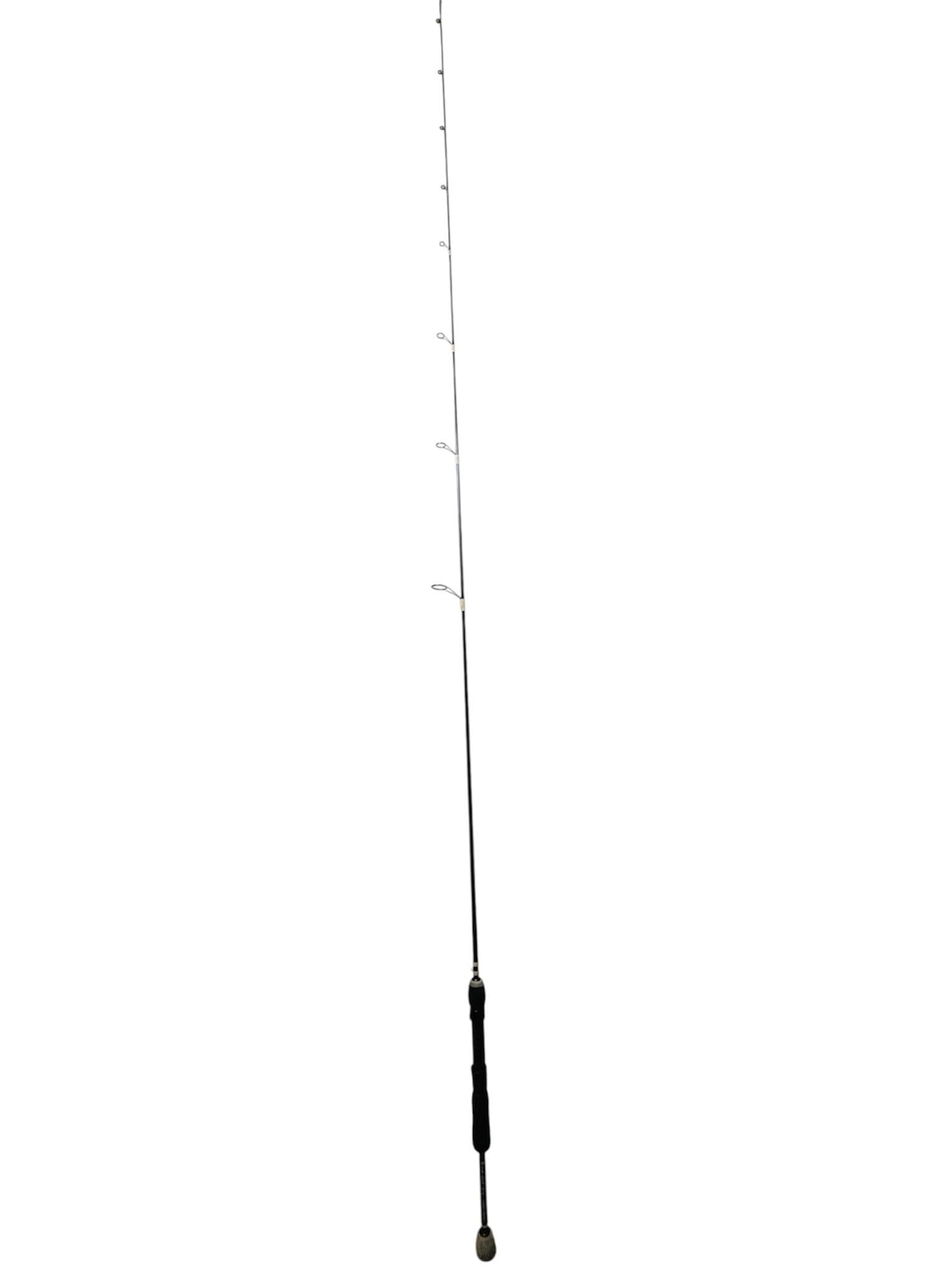 6'8" Black Ultra Light Fast Panfish Spinning, Light Tan Thread, Custom EVA Split Grip