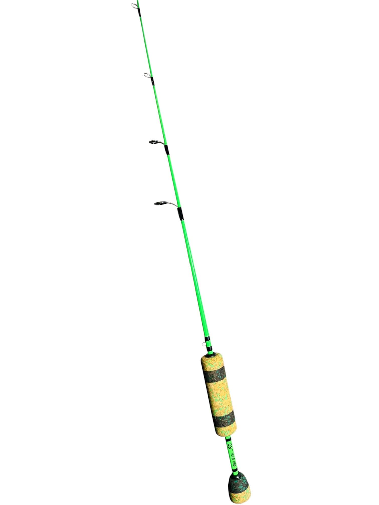 28" Neon Green Hole Hog, Black Thread, Custom Green Cork Split Grip