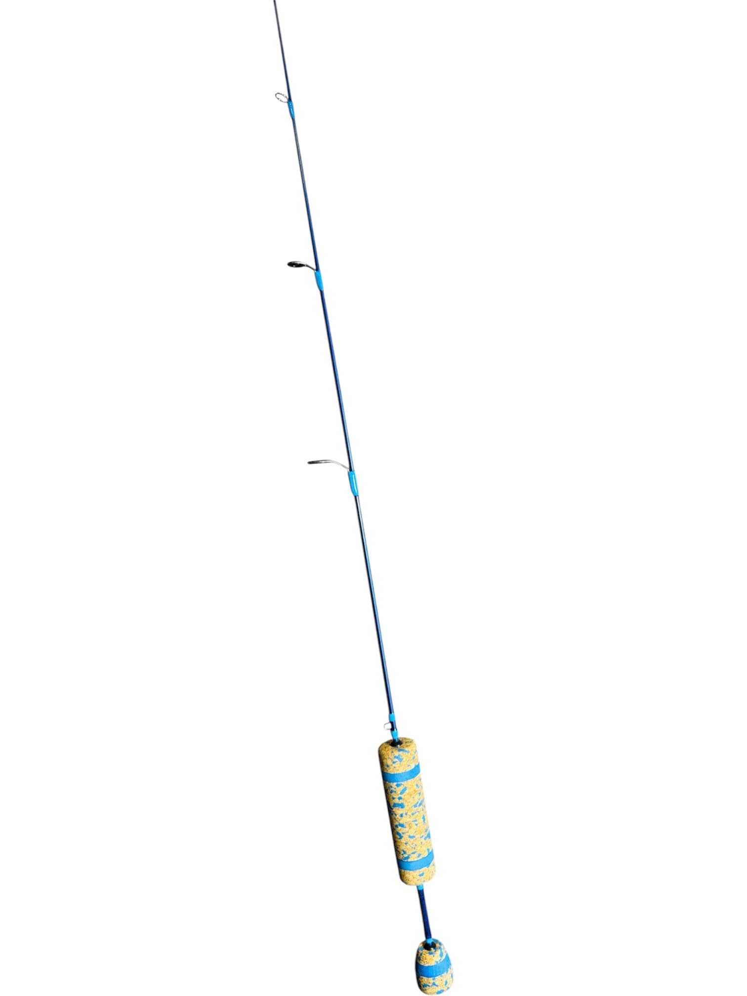 32" Metallic Blue Panfish Carbon, Light Blue Thread, Custom Blue Cork Split Grip