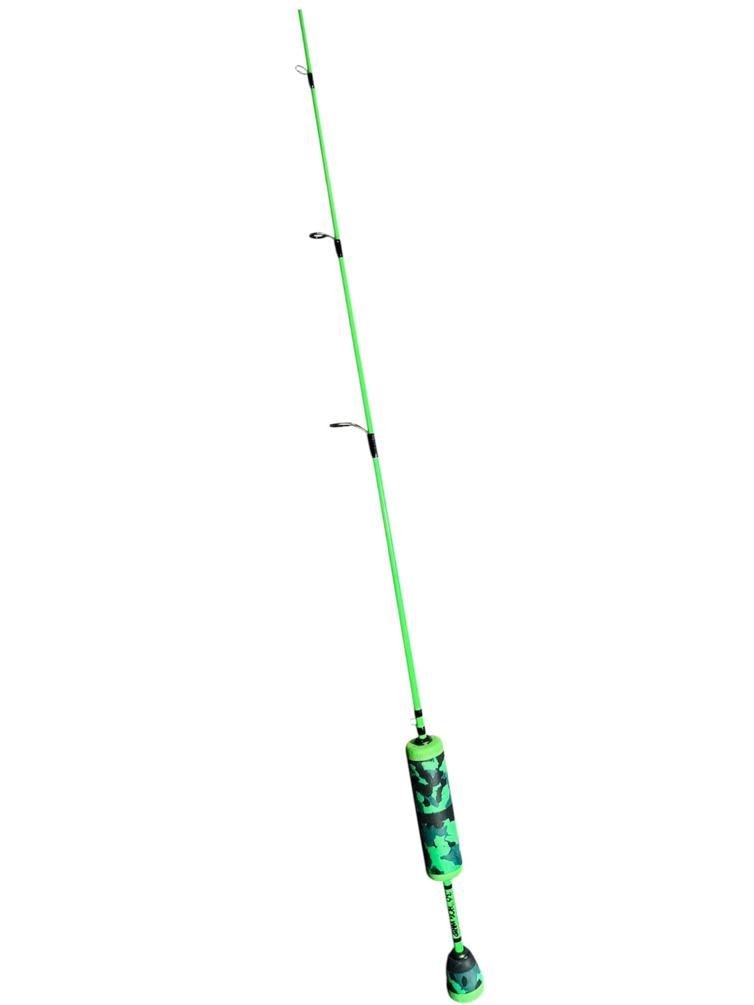 36" Neon Green Hog Whip, Black Thread, Custom EVA Split Grip